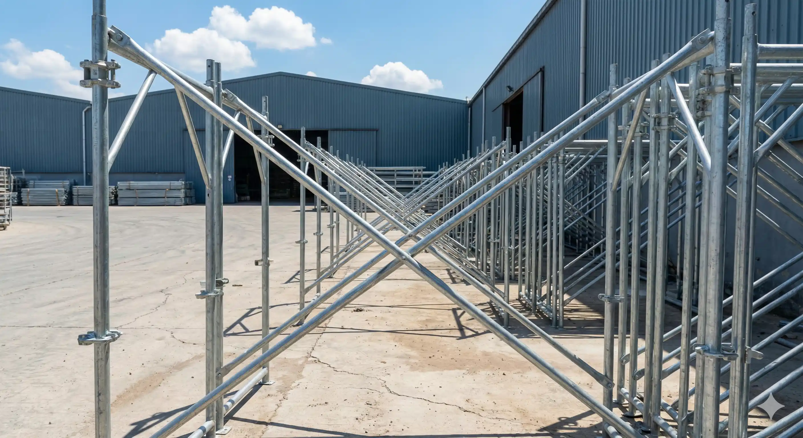 Galvanizli H Tipi Güvenlikli Cephe İskele Sistemi